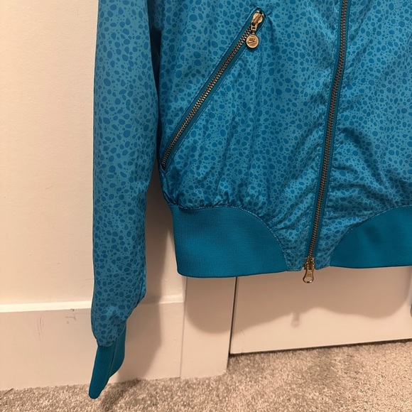 Nike Purple Blue Colour Block Print Windbreaker Bomber Jacket Size Medium - Picture 2 of 15